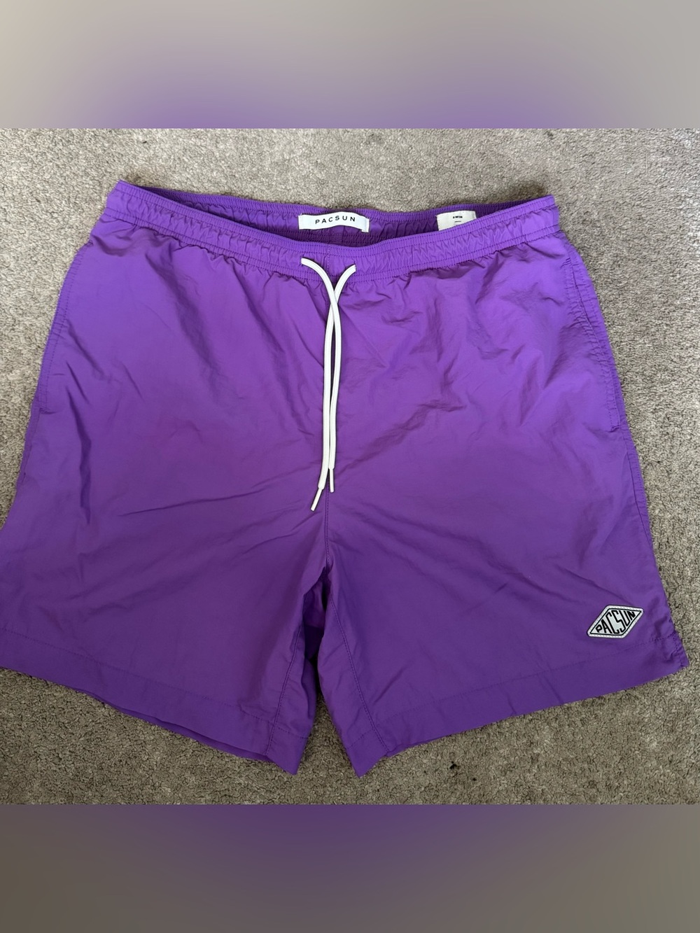 PacSun Purple Drawstring Swim Board Shorts
